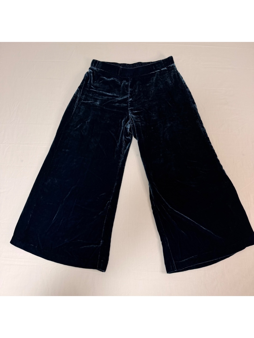 Jade Johnny Was Wide Leg Velvet Pants in Navy, Size S